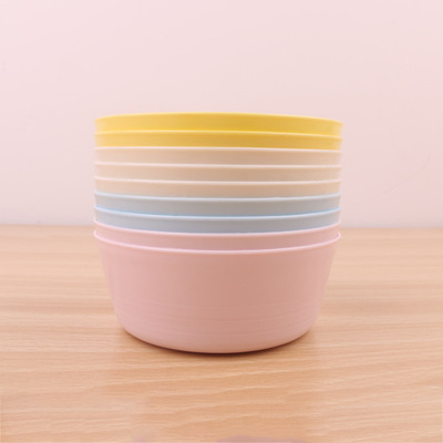定制糖果色摔不破塑料小碗儿童饭碗面条碗餐具零食点心安全无毒碗