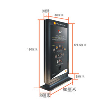 户外广告灯箱 不锈钢方形立式滚动换画灯箱产品规格尺寸齐全