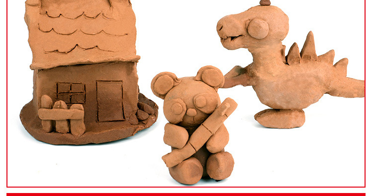 儿童手工软陶泥diy学生雕塑免烧陶艺粘土手工制作教学用陶土玩具