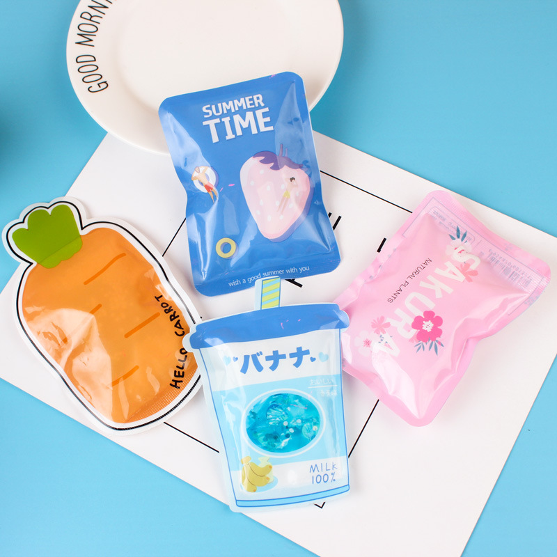 Summer Cooling Ice Pack Portable Cold Compress Ice Pack Cartoon Fruit Preservation Refrigerated Ice Treasure Can Be Used Repeatedly Cool