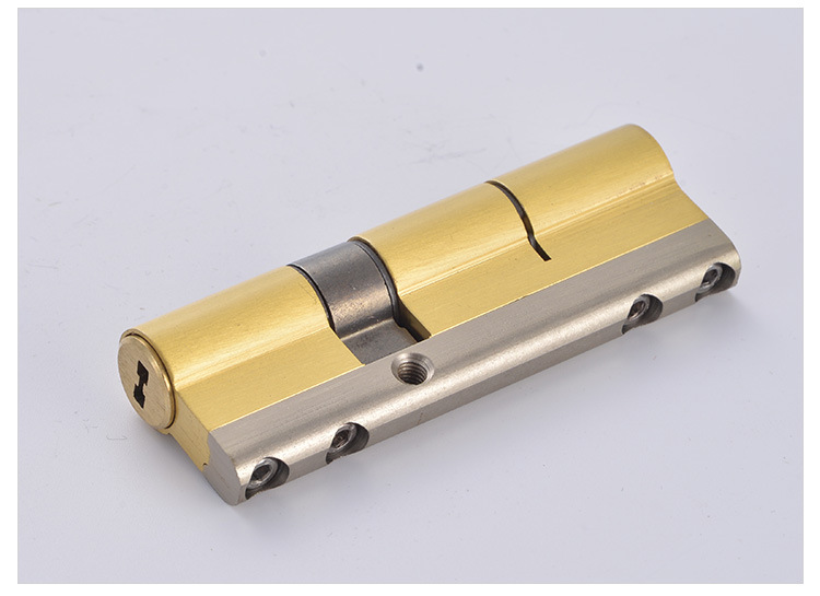 c级四边柱锁 防盗锁芯 纯铜防盗门锁芯 防撬防锡纸通用型锁具配件