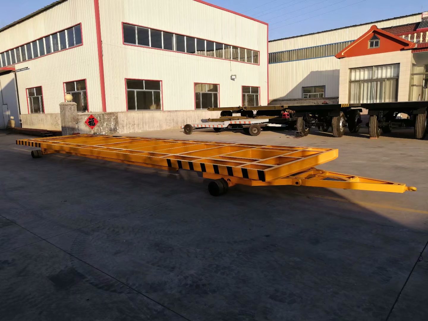 厂家直销 底盘港口平板拖车 大吨位框架平板车