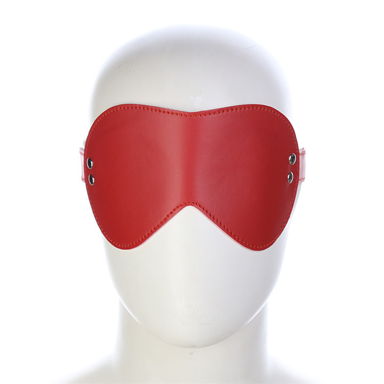 红色可调节皮革眼罩 面罩红色加大出口跨境货源 女用器具蒙眼遮眼