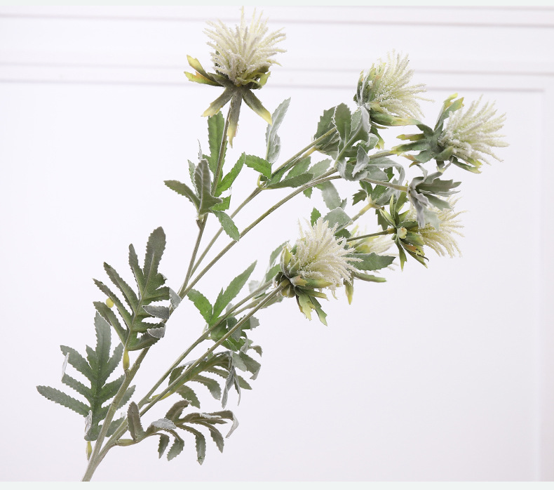 兰桂坊仿真花六头刺芹仿真植物绿植家居婚庆装饰盆栽插花绢花批发