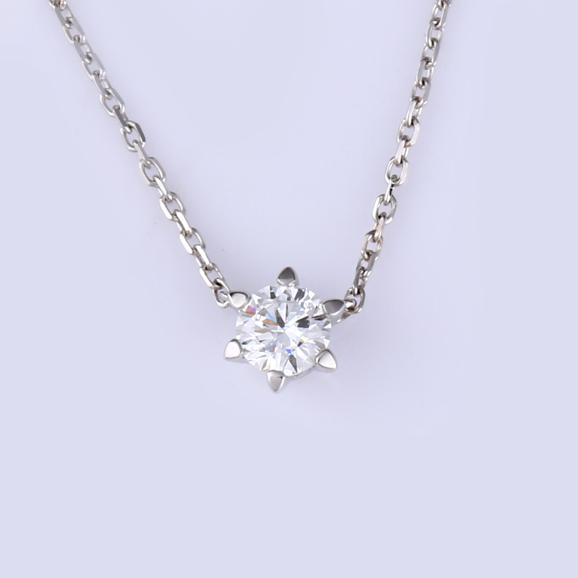 18k金培育钻石项链/cvd实验室钻石/现货可售镶嵌工厂直销个性定制