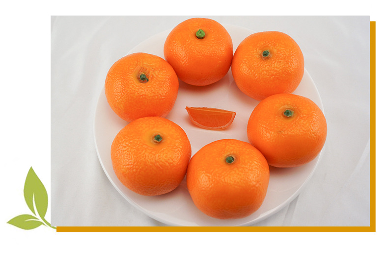 仿真桔子假水果模型儿童玩具仿真加重橘子模型假桔子装饰摆设摆件
