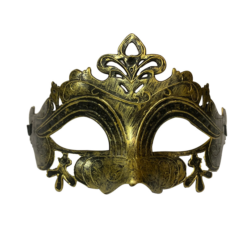 万圣节舞会派对饰品面具 复古爵士平头面具 仿古半脸面具装饰男款