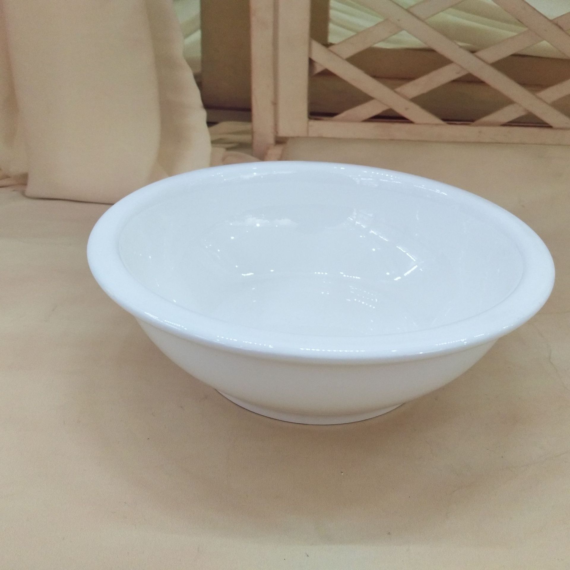 厂家直销加厚纯白汤古 强化瓷大汤碗 和面面盆 调凉菜饺子馅大碗