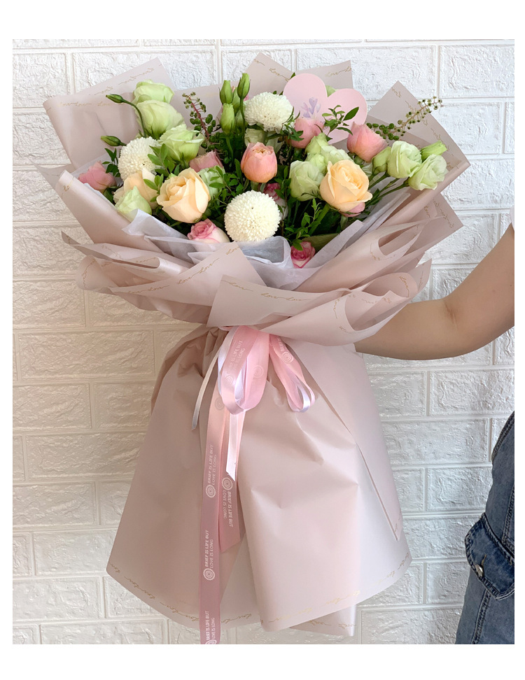 花束包装纸韩素纸包花的纸草莓花束材diy包装彩色雾面纸