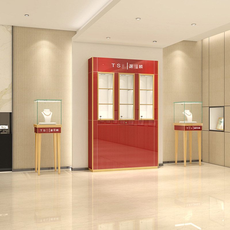 精品陈列柜珠宝柜台玻璃橱窗展柜靠墙高柜玉器饰品展柜产品展示柜