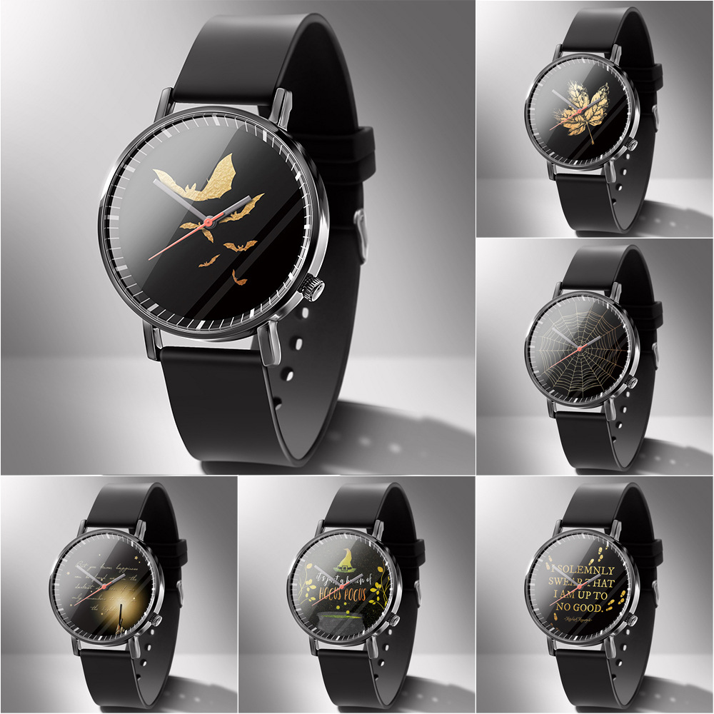 miss white黑金蝙蝠字母系列手表时尚休闲男士女神手表石英腕表