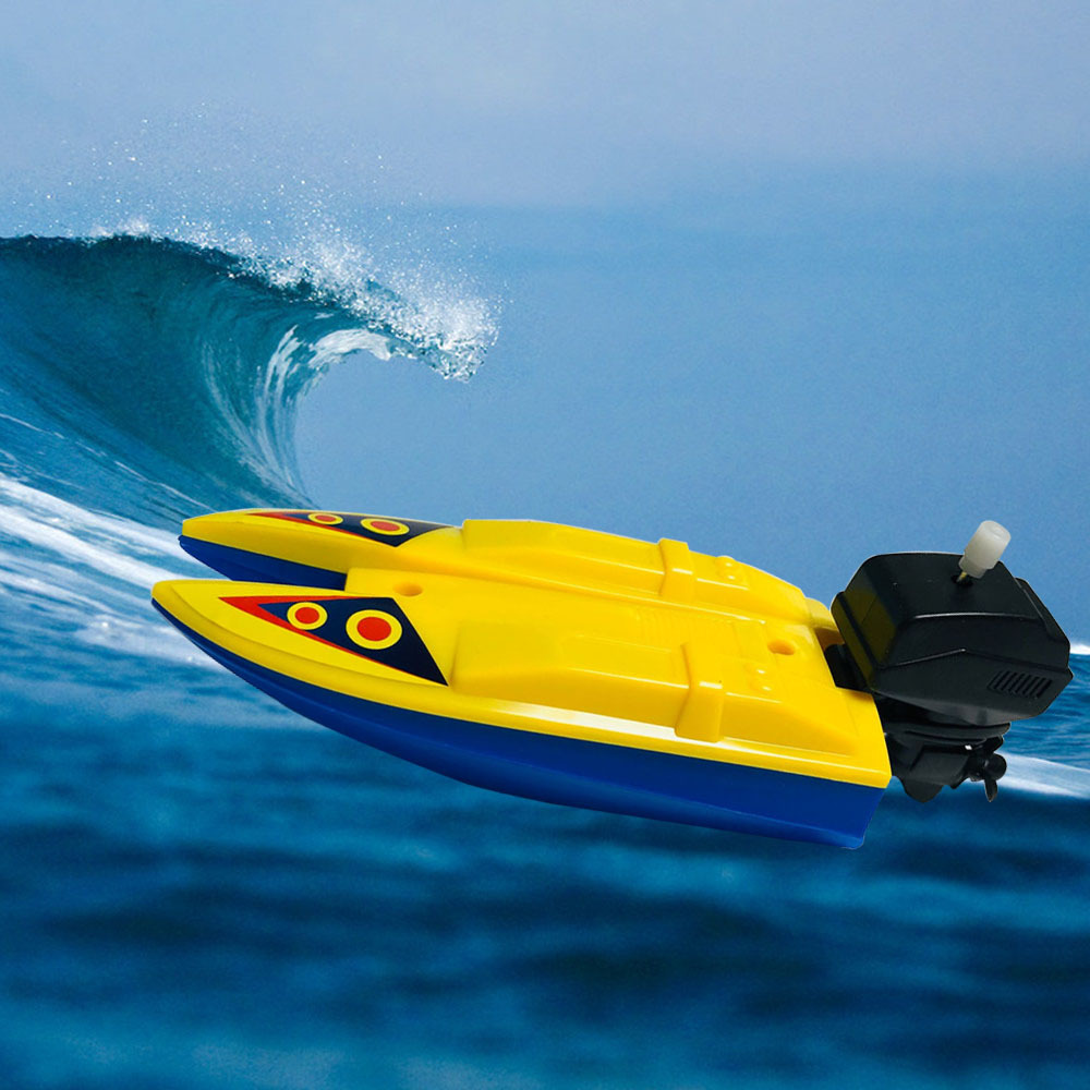 发条快艇小船艇船小艇橡皮艇儿童洗澡浴缸戏水玩具水上快艇小汽艇