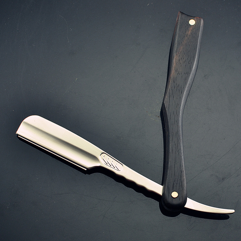 妅牌n06s理发剃须老式剃刀发廊专用木柄剃须刀适用羽毛刀片