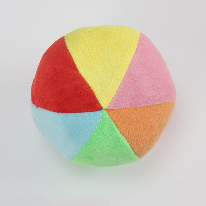 mamibeby婴儿手抓球布球中号六色铃铛球新生儿车床挂响铃安抚玩具