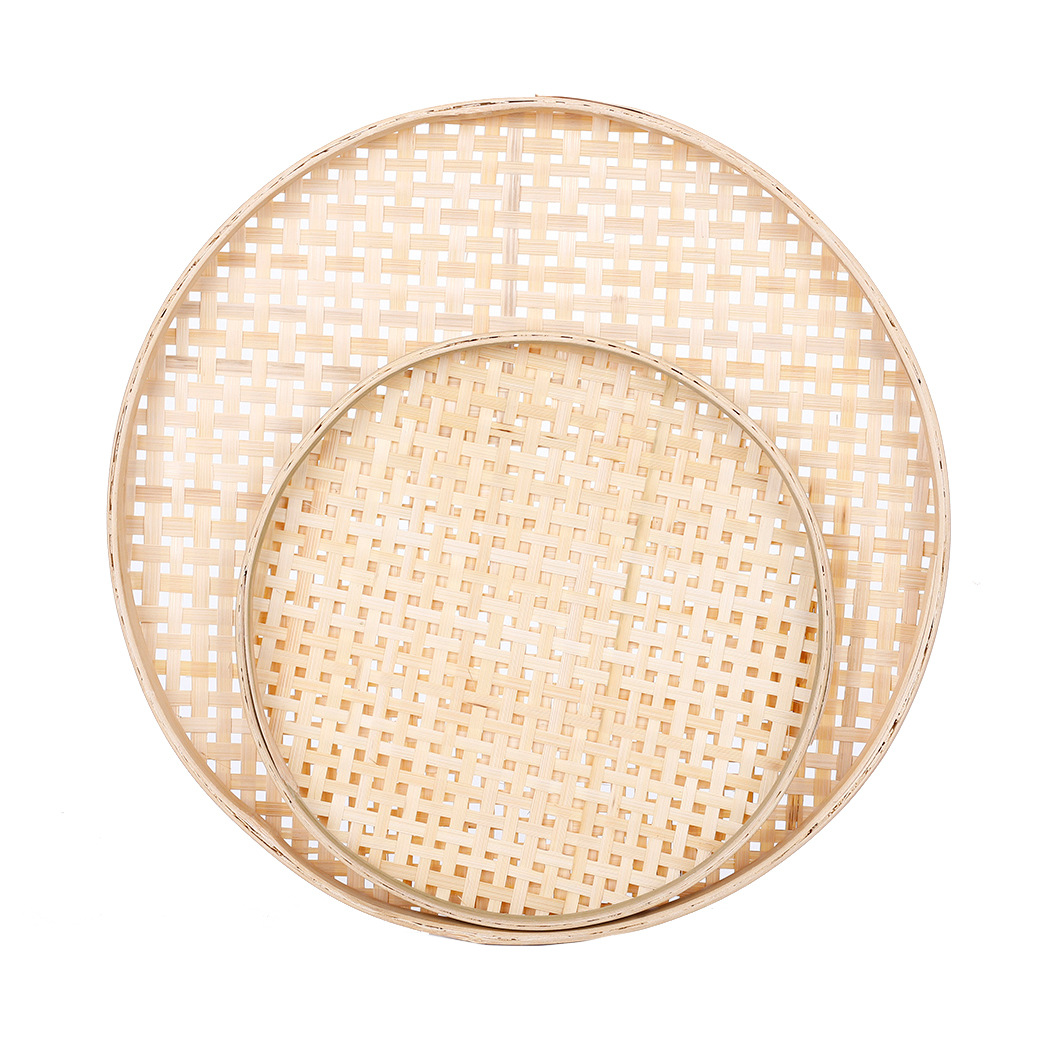 Factory Handmade Hole Hollow Bamboo Woven Dustpan Bamboo Sieve Bamboo Basket Bamboo Products Crafts Storage Basket Wholesale