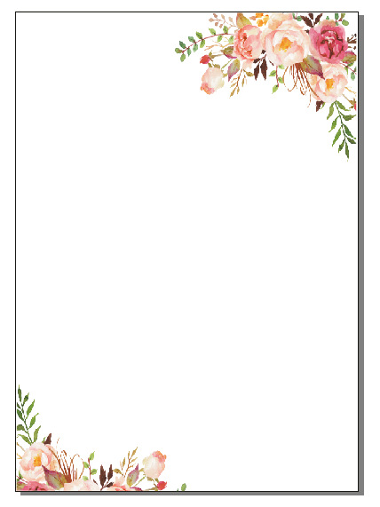 结婚邀请函空白内页内容打印模版 贺卡漂亮印花内卡 白色珠光纸