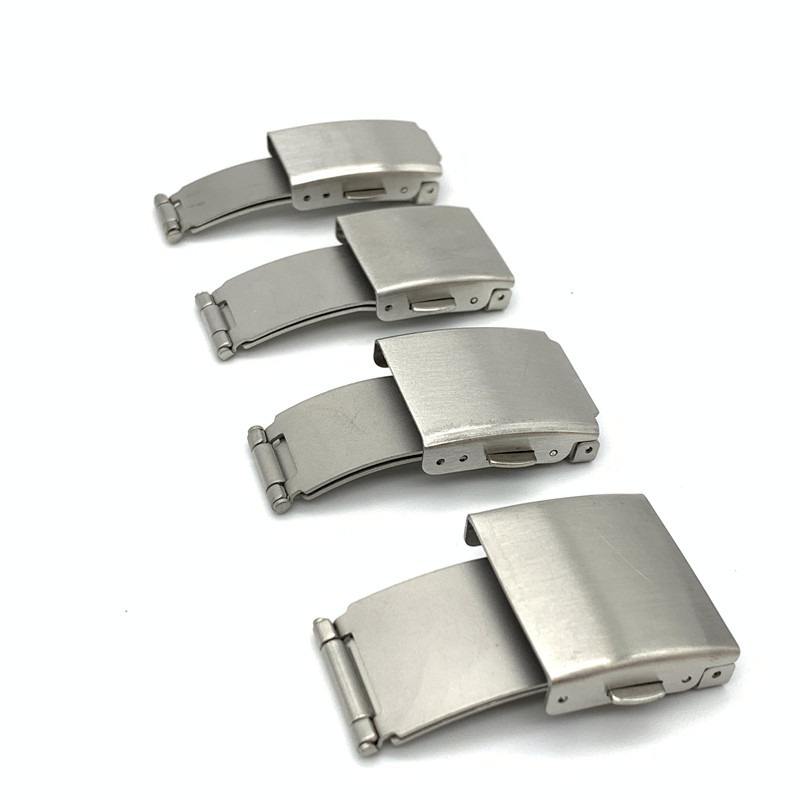 不锈钢表扣 钢表带双按折叠扣 飞机扣 手表配件男女表链连接扣