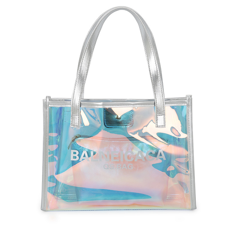 Transparent Big Bag Women's Bag New 2021 Summer Large Capacity Totes Casual Beach Handbag Shopping Bag Fashion