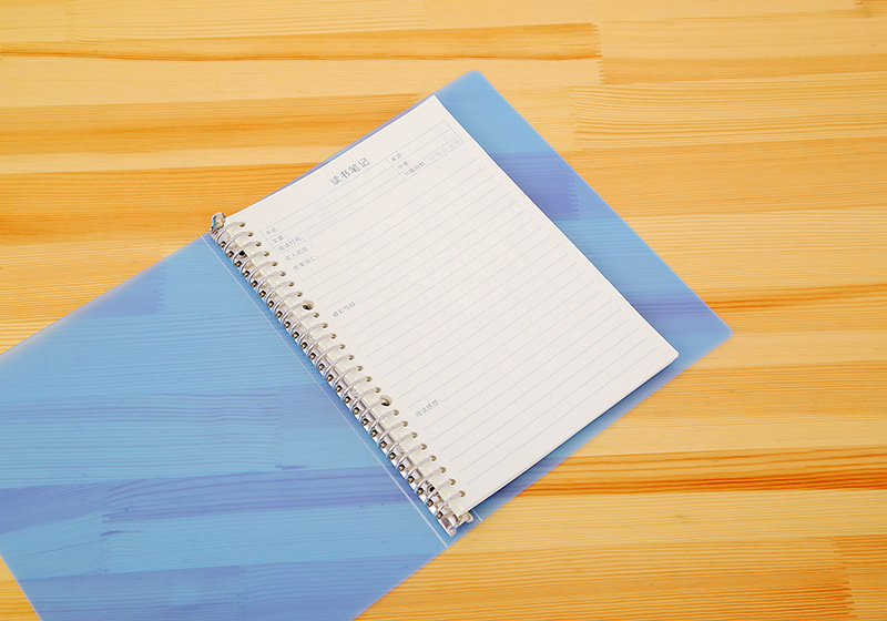 b5/26孔活页夹记事本外壳学生透明简约pp磨砂外壳可卸载文件夹壳