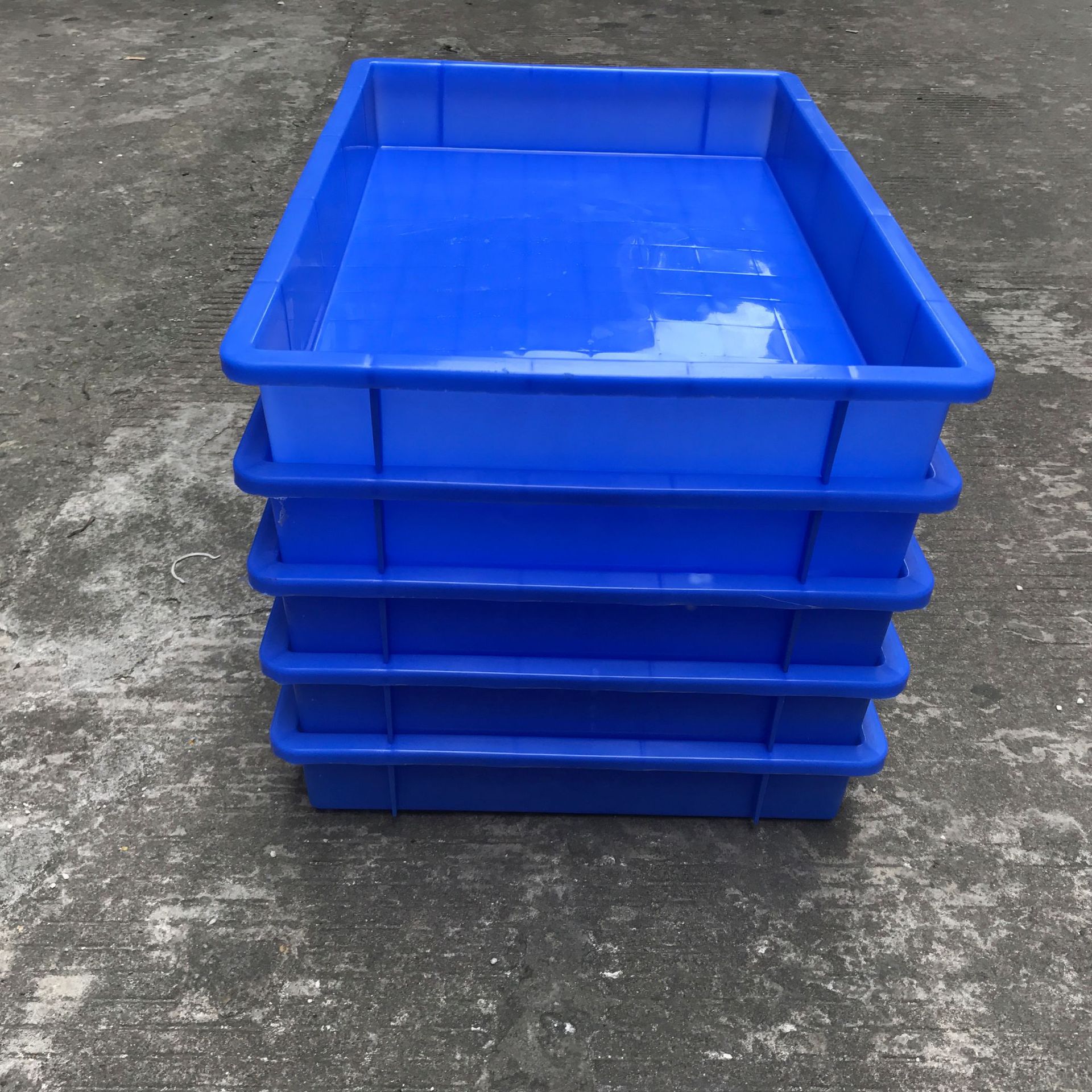 厂家直销塑料方盘塑胶浅盘450*300*55白色食品中转盘养殖托盘现货