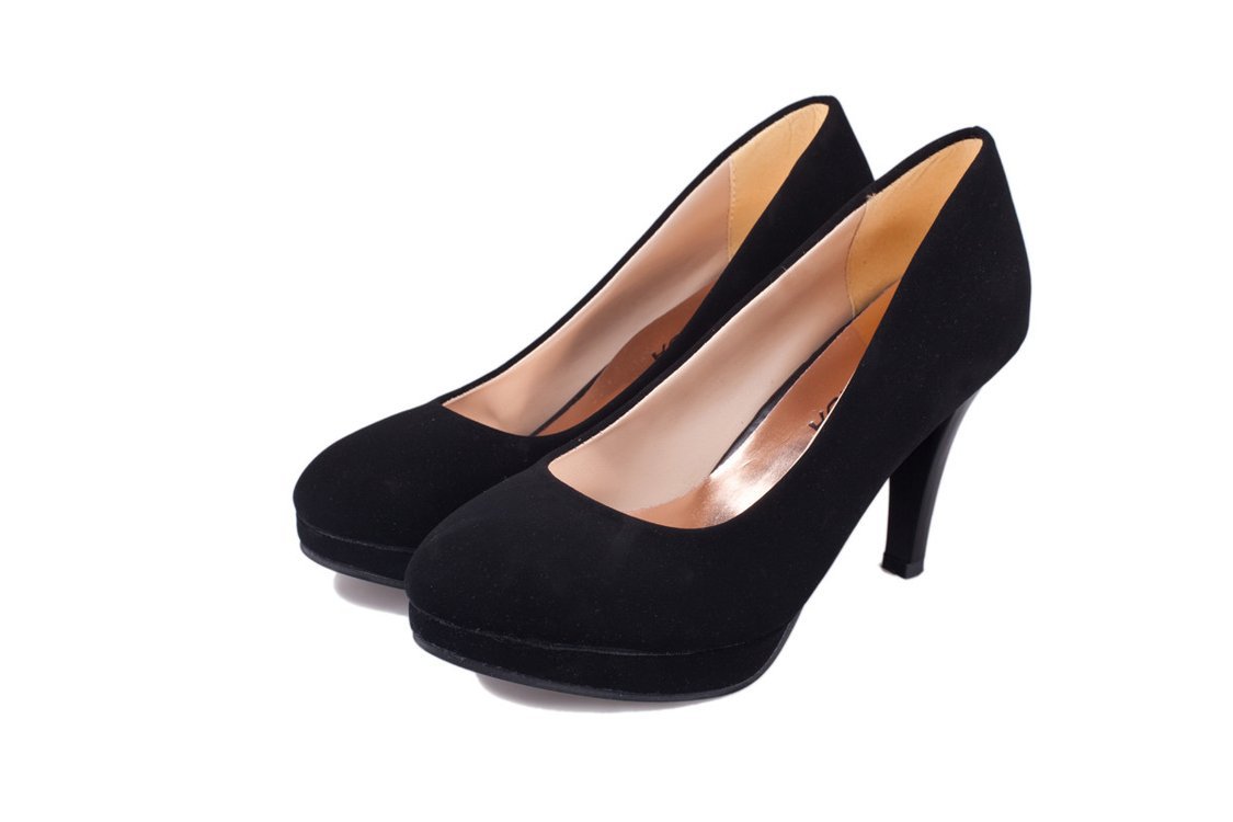 2020高跟鞋女细跟防水台圆头5cm5公分职业女鞋黑色