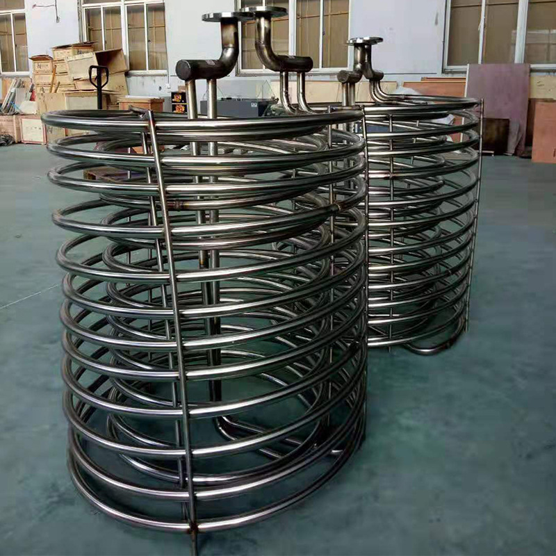 盘管式螺纹管换热器 不锈钢盘管螺旋管冷却管换热器 加工定制