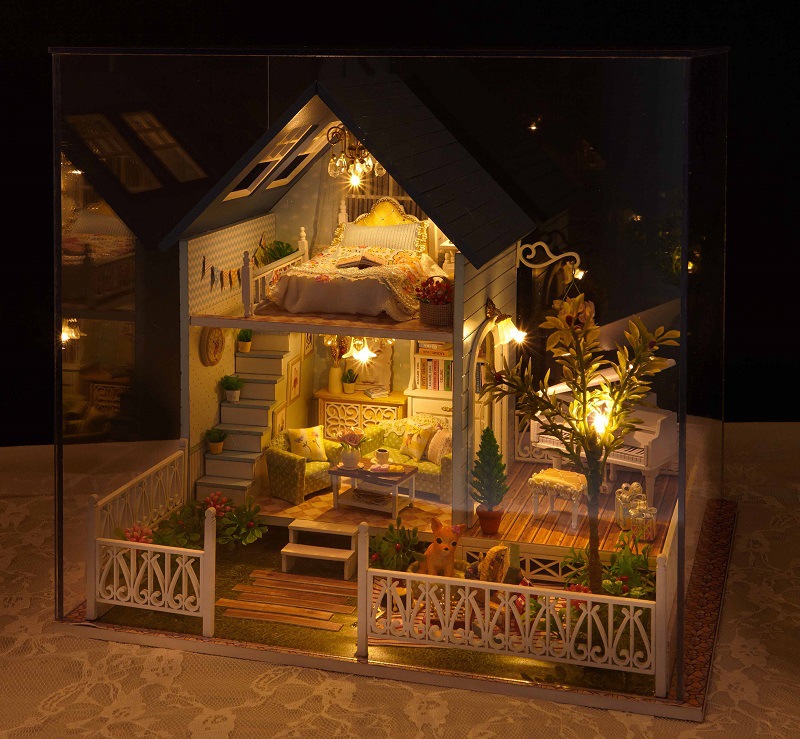 镇店之宝智趣屋女孩玩具手工diy小屋拼装大别墅建筑模型生日礼物