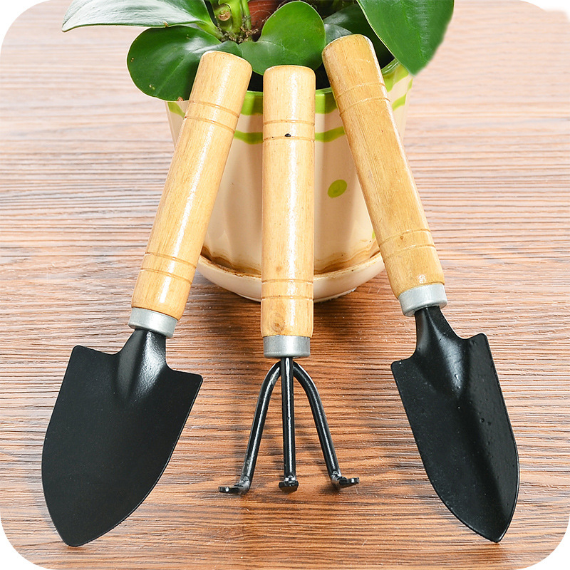 Succulent Plant Gardening Loosening Tools Set Three-Piece Set Household Potted Flower Planting Tools Spade Rake