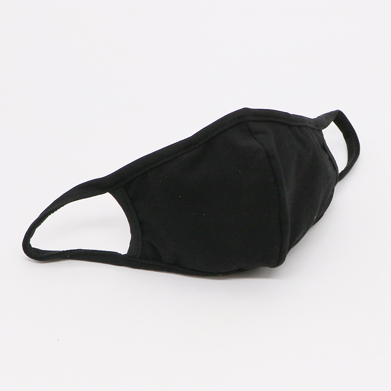 春季黑色立体防尘口罩纯棉保暖口罩 雾霾防护户外口罩厂家批发