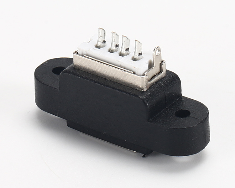 usb连接器件连接头 usb焊线插板贴片公母头带耳连接器端子usb接口