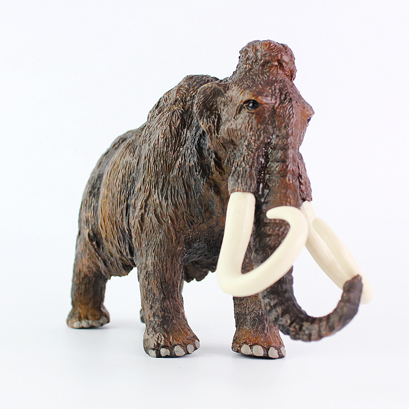 跨境仿真野生动物长毛象猛犸象模型塑料实心静态儿童玩具摆件礼物