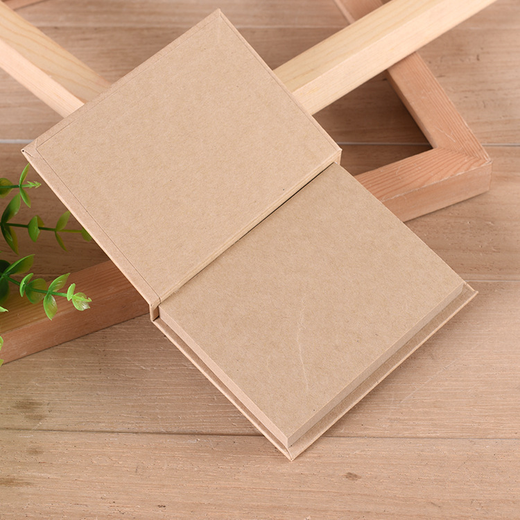 定制创意办公便利贴 牛皮纸封面硬壳记事便签本 小清新可撕便签本