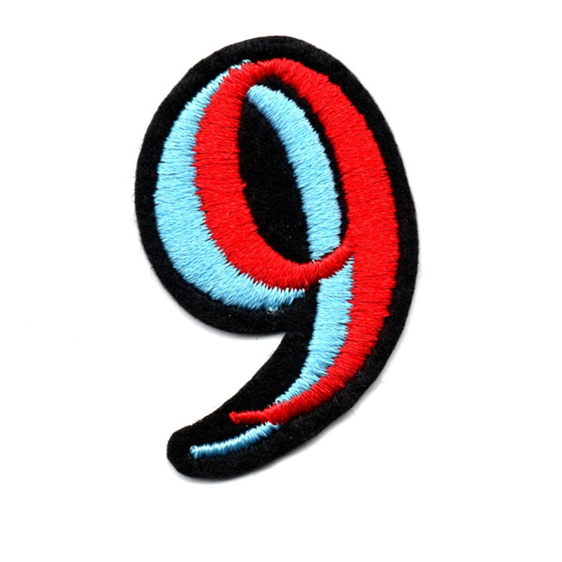 电脑绣花布贴批发 1-10数字球服号码标记号标服装辅料刺绣补丁