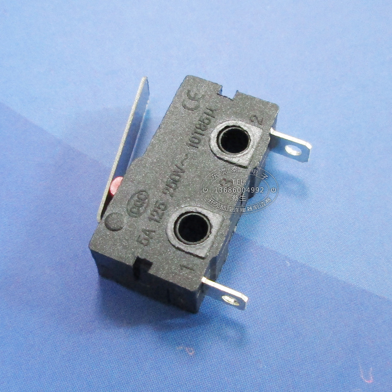 智能家居设备小型行程开关 两脚电路常闭合直柄微动开关kw12-b-2