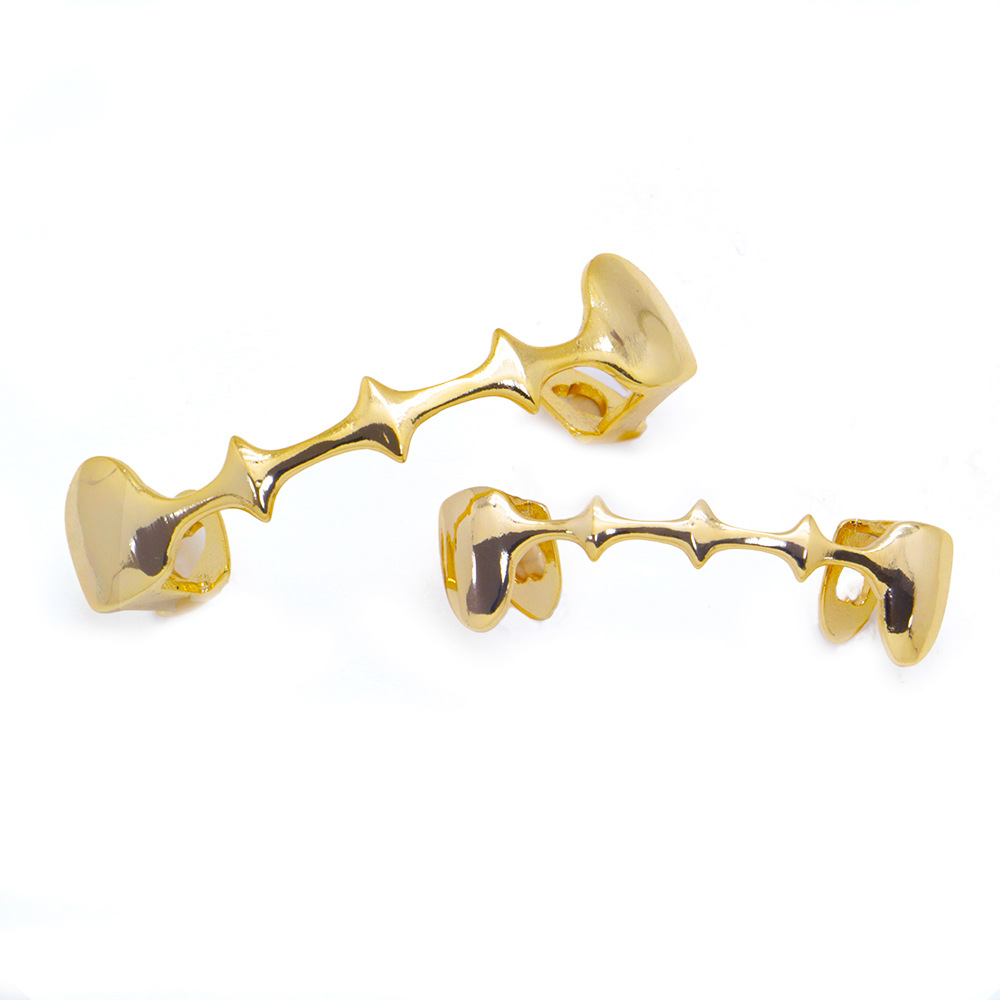 亚马逊新款欧美热卖嘻哈牙套镀金金牙齿嘻哈饰品夜店装饰品