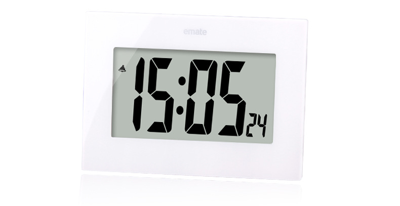 易美特 家用电子闹钟 客厅大屏钟表显示 办公桌创意电子钟礼品