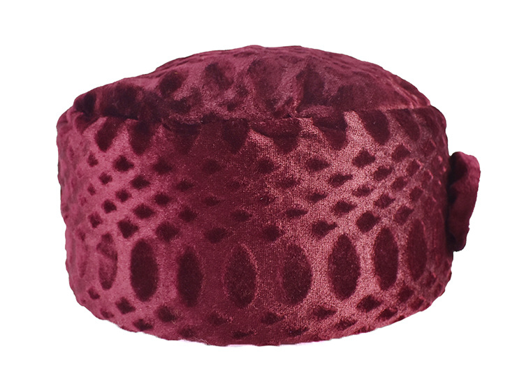 厂家批发金丝绒帽子女款太婆帽殡葬用品加厚海绵帽老衣寿衣女寿帽