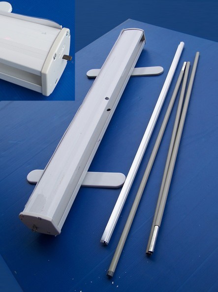 广州塑钢易拉宝安装简易方便携带门型展架铝合金易拉宝厂家喷绘