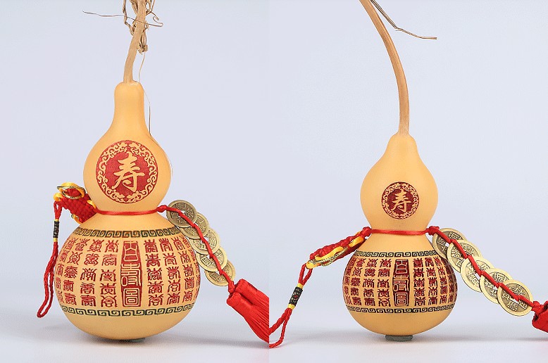 种植葫芦摆件挂件带五帝钱多种吉祥图图案各种规格带龙头葫芦
