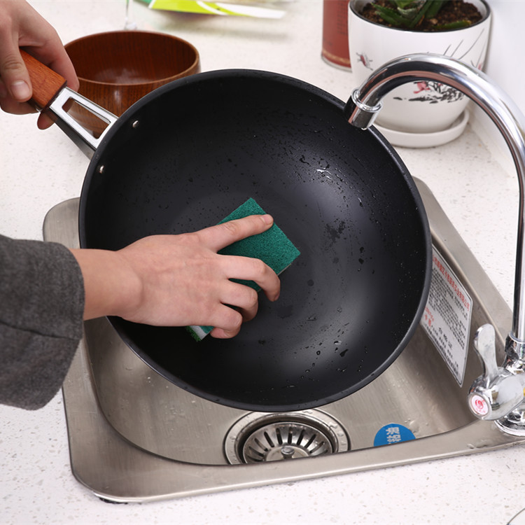 惠山百货含砂百洁布不沾油刷锅洗碗百洁布纯色涤纶刷碗布厨房神器