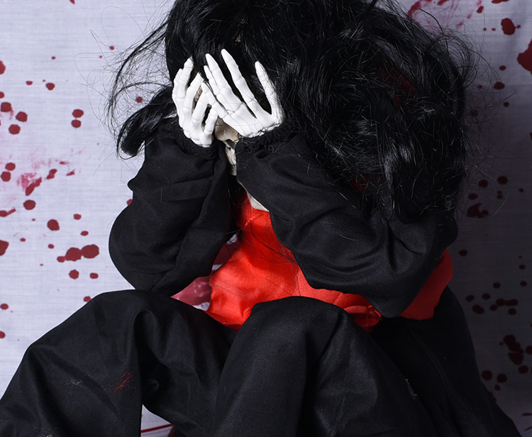 哭泣鬼 万圣节装饰酒吧ktv整蛊道具密室疯人院女鬼会震动女孩鬼批