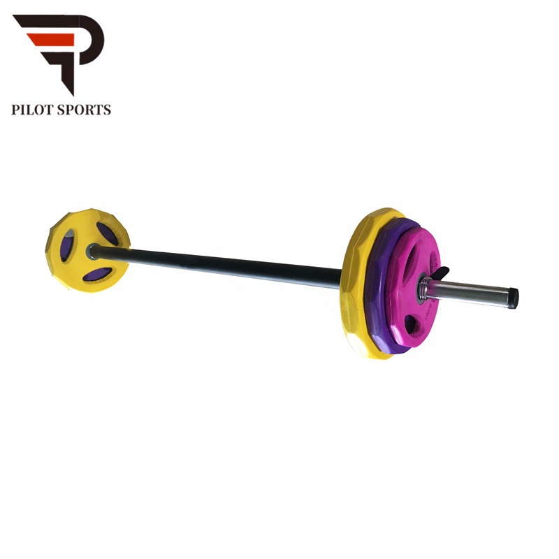 健身器材健美操举重杠铃套装健身深蹲多功能举重器材小杠铃片