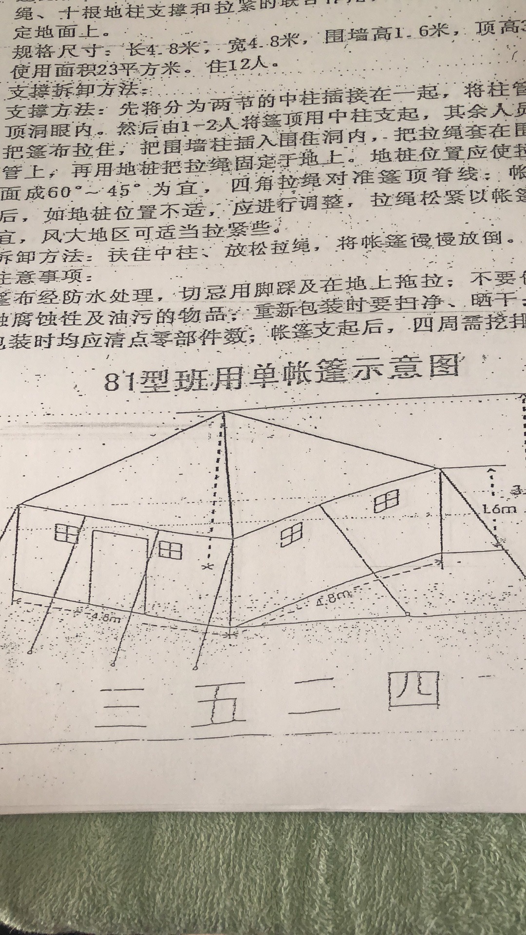 81型班用单帐篷 野营训练迷彩帐篷 户外大型迷彩帐篷