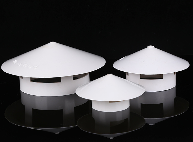 厂家供应多规格pvc防雨帽 实用屋顶pvc防雨帽透气帽 管帽通风口