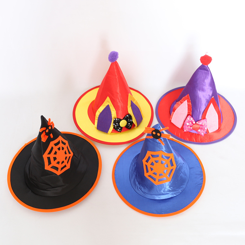 Spot Halloween Supplies Cosplay Ball Decoration Supplies Children Witch Wizard's Hat Halloween Hat