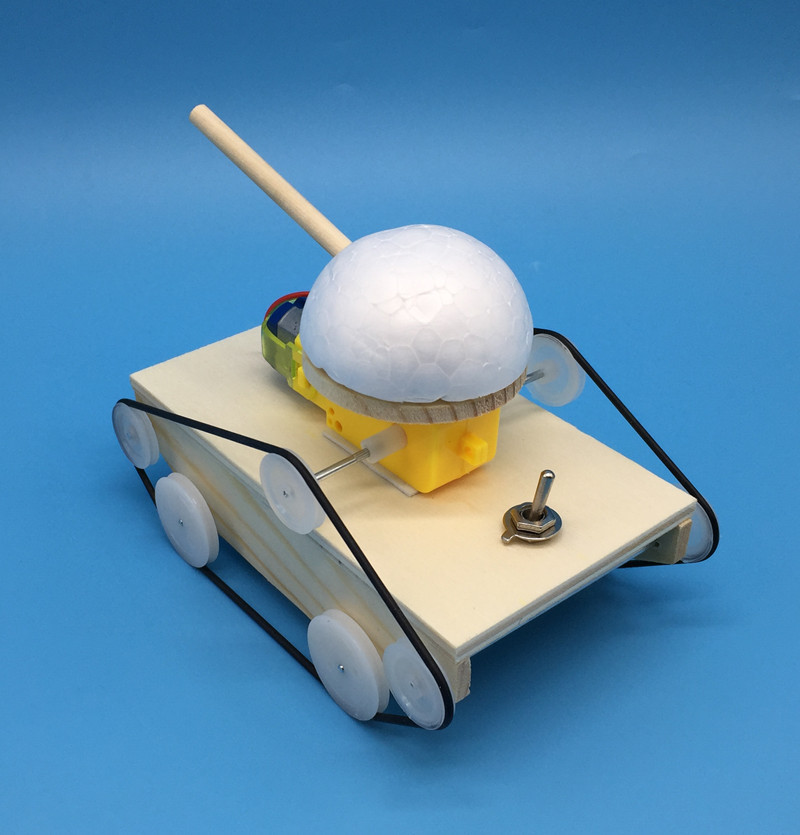小学生diy创意手工电动坦克 科技小制作自制坦克车科学小发明材料