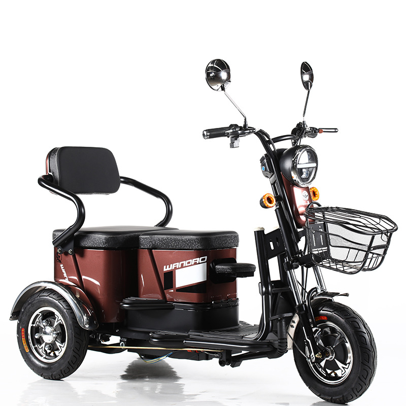 电动三轮车接送孩子家用小型成人老年电瓶车电三轮步车老人电瓶车