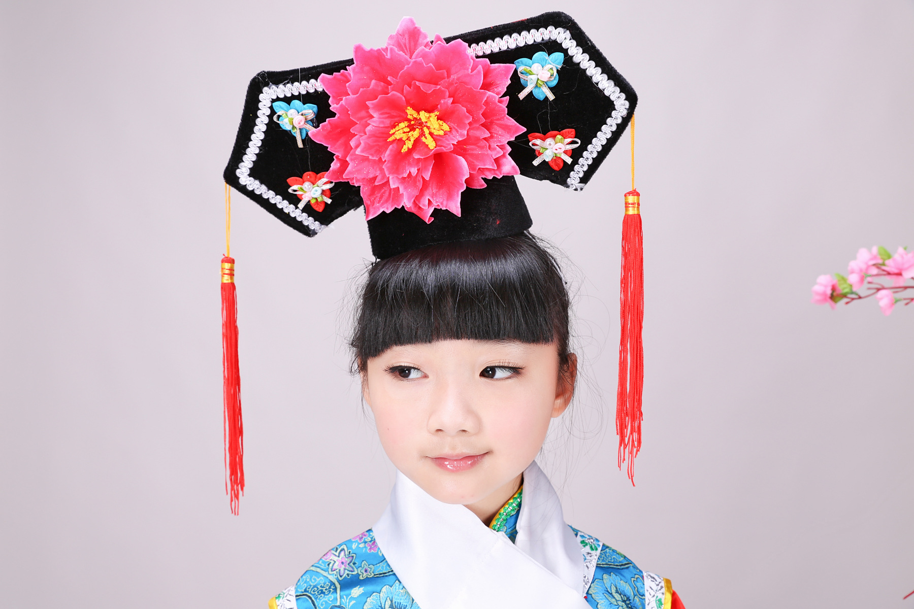 2019儿童古装清朝格格服装 女童旗服头饰幼儿格格演出公主民族服