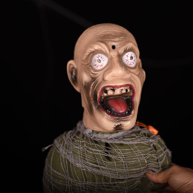 万圣节鬼节恐怖装饰大吊鬼酒吧鬼屋密室逃脱布置道具吓人声控吊鬼