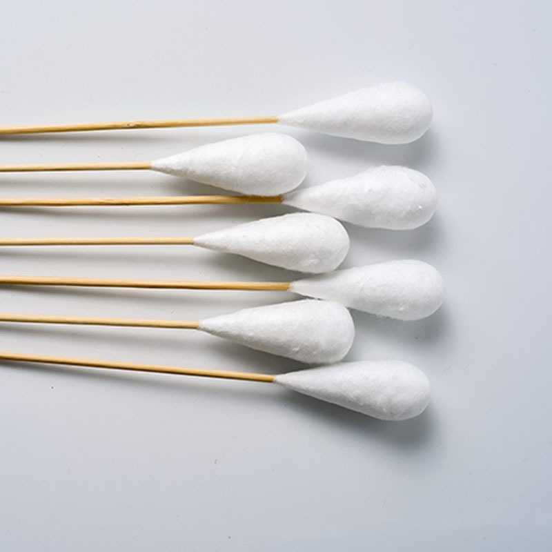 长棉签大头非无菌大号竹木棒妇科检查一次性婴儿消毒20cm棉棒